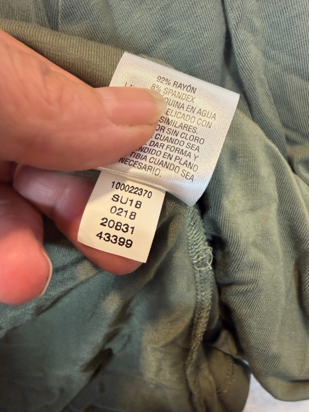 Style & Co Dress Womens Size XL Petit Army Green Lightweight Casual Coastal Crui - Picture 6 of 9